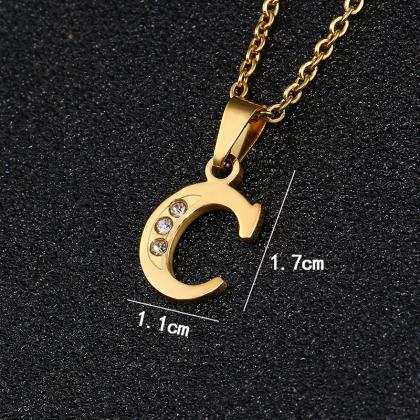 Letter C Necklace, Lucky English Letter Couple..