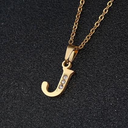 Letter J Necklace, Lucky English Letter Couple..