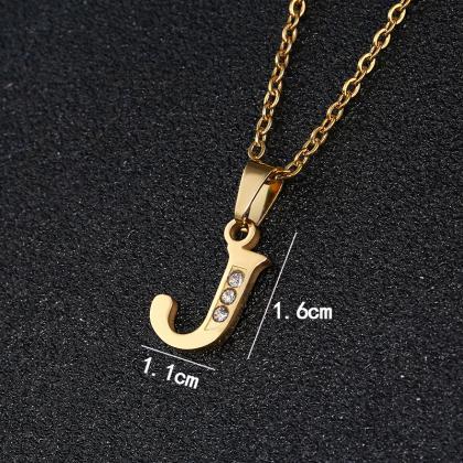 Letter J Necklace, Lucky English Letter Couple..