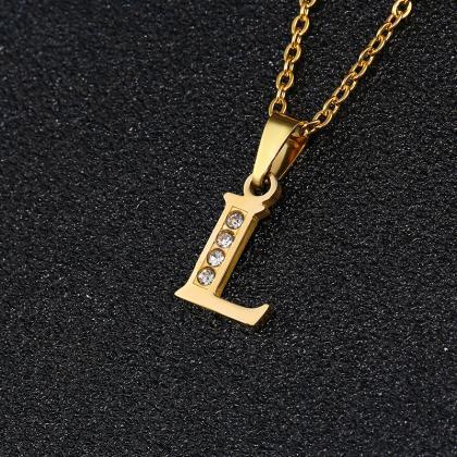 Letter L Necklace, Lucky English Letter Couple..