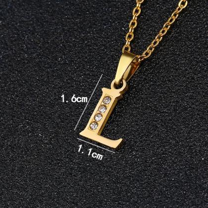 Letter L Necklace, Lucky English Letter Couple..